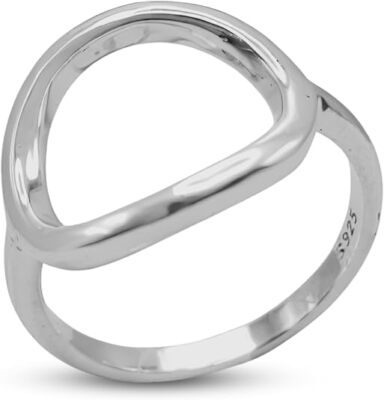 925 Sterling Silver Ring Karma Circle Unique Sterling Silver Ring for Women