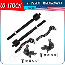 Fits 2004-2010 Toyota Sienna 6Pcs Lower Ball Joints Steering Tie Rod End Kit