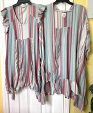True Craft 2 piece dress Size M duster size S/M asymmetrical hem boho bohemian