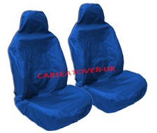 For Mitsubishi Shogun Van - Heavy Duty Blue Waterproof Seat Covers - 2 x Fronts