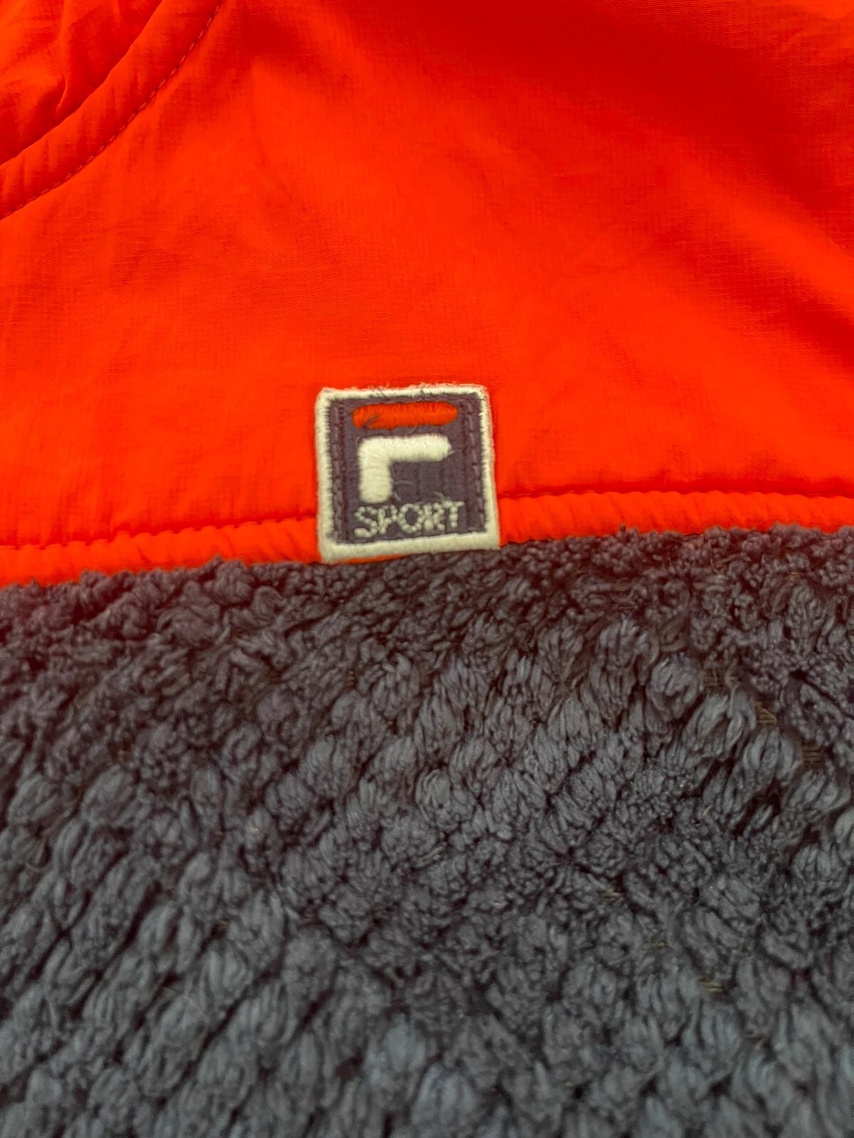 Giacca con cappuccio FILA Sport in pile bicolore