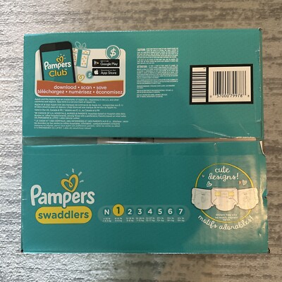 Pampers Swaddlers Size 1 Newborn 198 Count Disposable Baby Diapers