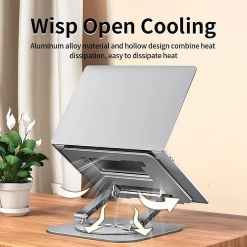 Laptopständer Aluminiumlegierung Drehbare Halterung - 360 ° Drehung - Photo 6/17