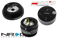NRG Steering Wheel Short Hub 160H + Black Gen2 Quick Release CF Ring + LB Lock