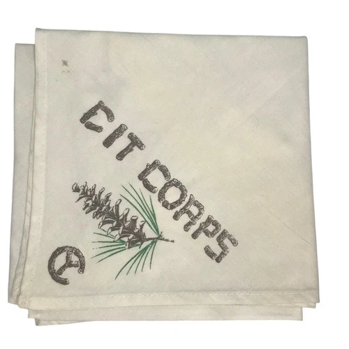 CIT CORPS Camp Neckerchief WHT Bdr (LB3194)