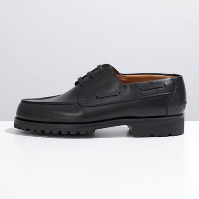 靴 J.M. WESTON 690 YACHTING DERBY JM WESTON Men's Yachting Derby #690 Leather Shoes in Black Soft