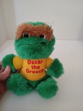 Vintage Sesame Street Oscar The Grouch Plush Stuffed Toy