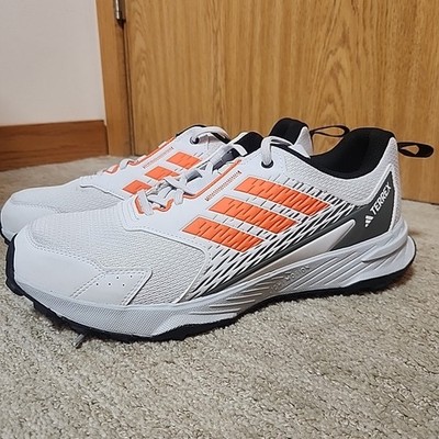 adidas Tracefinder Dash Grey Semi Impact Orange Men 10.5 Running Shoes JI4284 