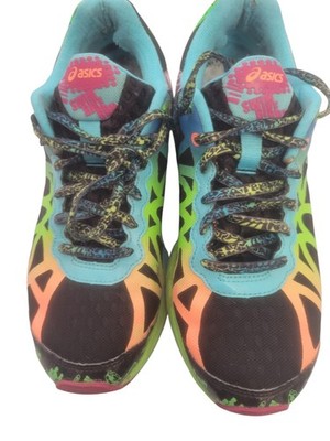 Asics Gel Noosa Tri 9 T458N Black Multicolor Running Shoes Sneakers Womens 8