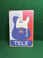 12 x 8 Tele Guitar Sign Poster Art Fender Pre...