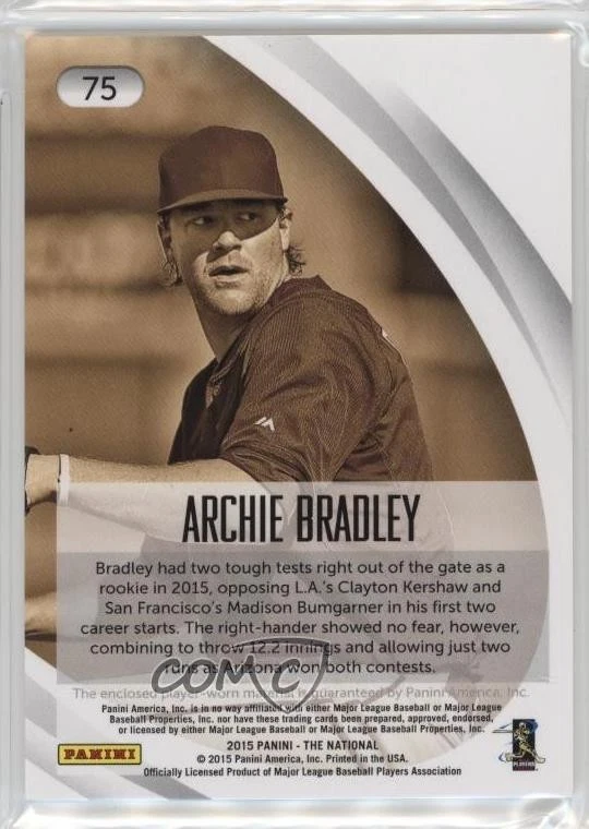 2015 Panini National Convention Cracked Ice /25 Archie Bradley #75 Rookie RC - Image 2 of 2