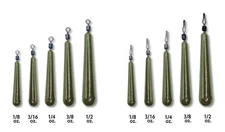 Phat Paks - 15ct Teardrop Dense Lead Weights Clip or Ring Dropshot Free Jika Rig