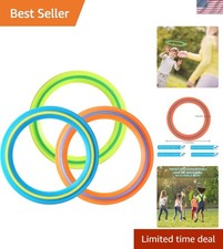Flying Disc for Kids Adults 11 inch Flying Ring, 3 Pack Beach Backyard Sports...