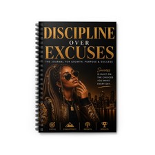 Discipline Over Excuses Spiral Notebook | Mot...