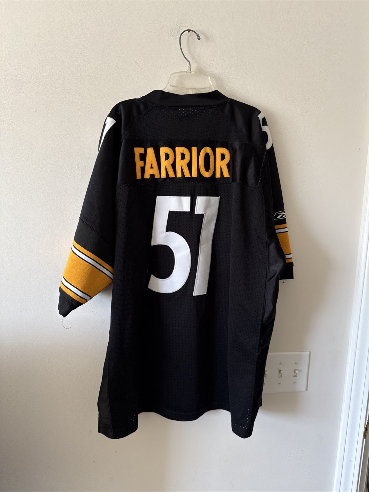 Men’s Reebok Pittsburgh Steelers Superbowl XLIII James Farrior #51 Jersey Sz 54 thumbnail 5
