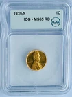 1939-S Lincoln Wheat Cent ICG MS65 RD - High Grade Penny