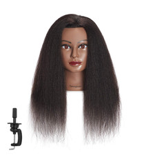 Traininghead 100 Real Hair Mannequin Head Training Head Cosmetology Doll Head M