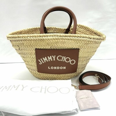 Jimmy Choo Basket Bag 2-Way Tote Handtasche Mode Damen Freizeit Limitiert Selten