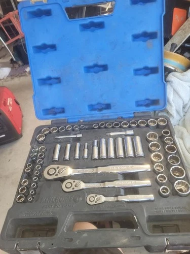 Kincrome Socket Set, 1/4", 3/8", 1/2” Drive, 63 Piece. Tools, workshop, garage.