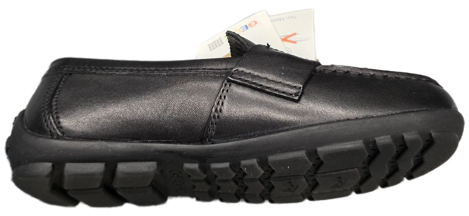 Sapatos sociais masculinos Geox Penny Loafers tamanho 13 EUA / 31 UE novo na caixa - Imagem 2 de 3