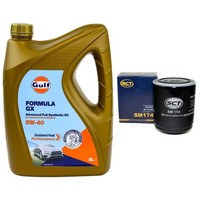 MotoröL Set Gulf Formula GX 5W-40 5 Liter + ÖLfilter FüR Audi A6 A4 80 Coupe A8