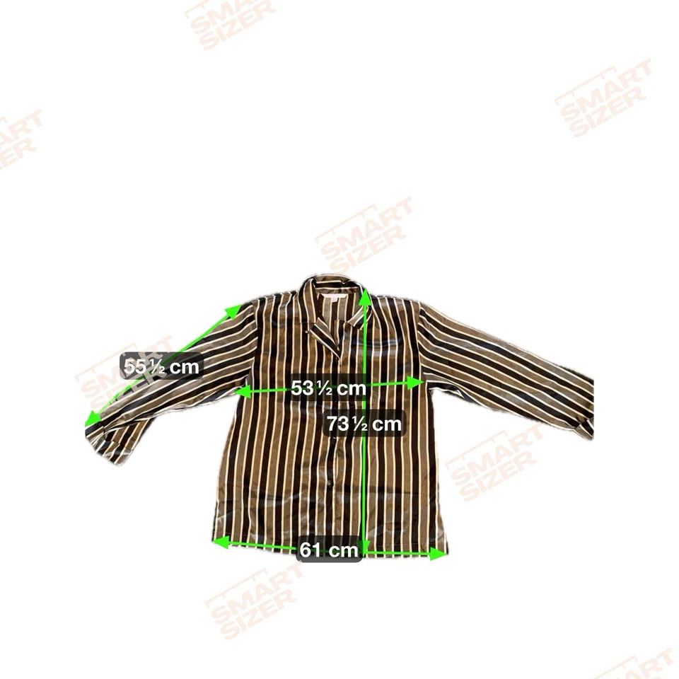 Conjunto de pijama vintage Victoria Secret para mujer L marrón a rayas 100 % poliéster botón Foto 4 de 4