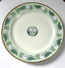 Vintage PL Limoges France Porcelain Plate Porcelain Limousine Art Deco 10.25"
