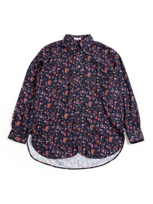 Engineered Garments 19th Century BD Shirt Dark Navy Floral Flannel Small New