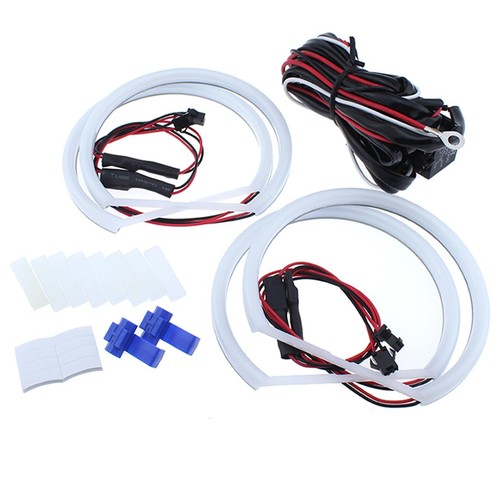 4Pcs LED Angel Eyes Halo Rings 6500K White w/Remote for BMW E38 E39 E46 - Picture 2 of 9