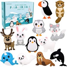 CiyvoLyeen Polar Animals Sewing Kit for Kids Animals,