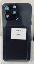 Back Glass iPhone 15 Pro Max Blue NFC /MagSafe Magnets /Flex cables /Flash