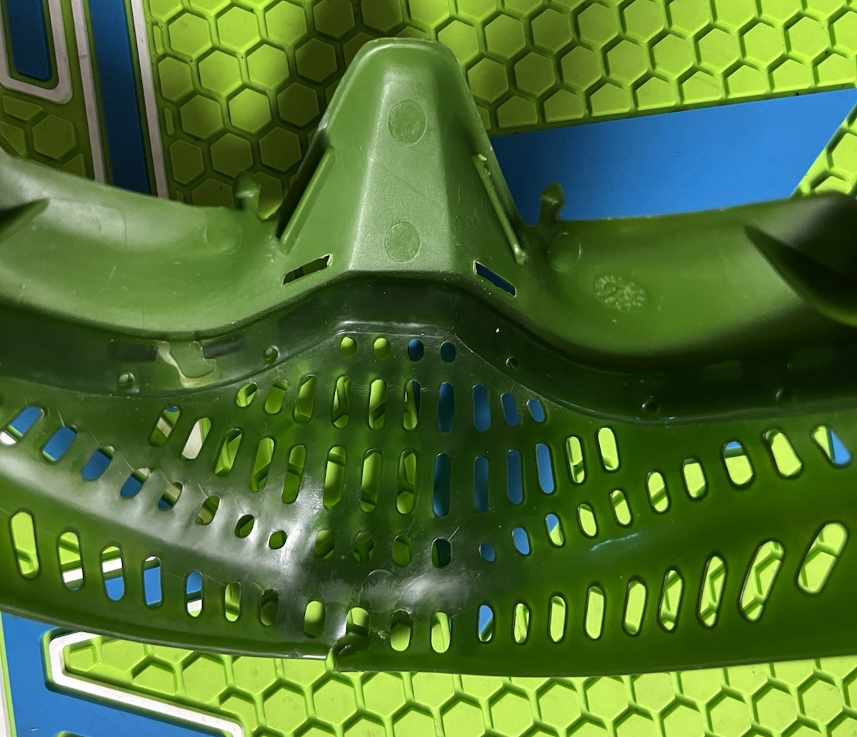 Masque JT Spectra Proflex IZE Bas OG Vert – Vintage Paintball 2003 – Bouclier Abaissé