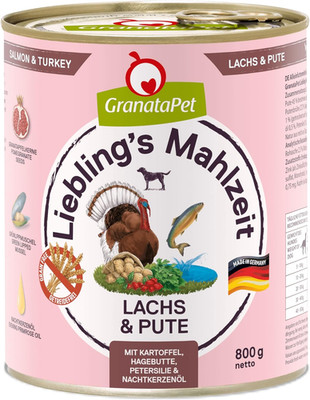 Granatapet Liebling'S Mahlzeit Lachs & Pute, Nassfutter Für Hunde, Hundefutter O