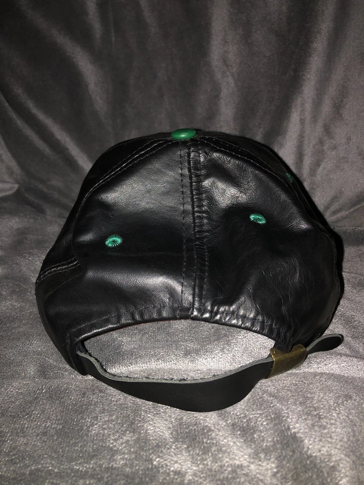 复古皮革约翰迪尔帽子幻灯片调节赛车 90 年代 NASCAR #97 — 第 3/4 张图片