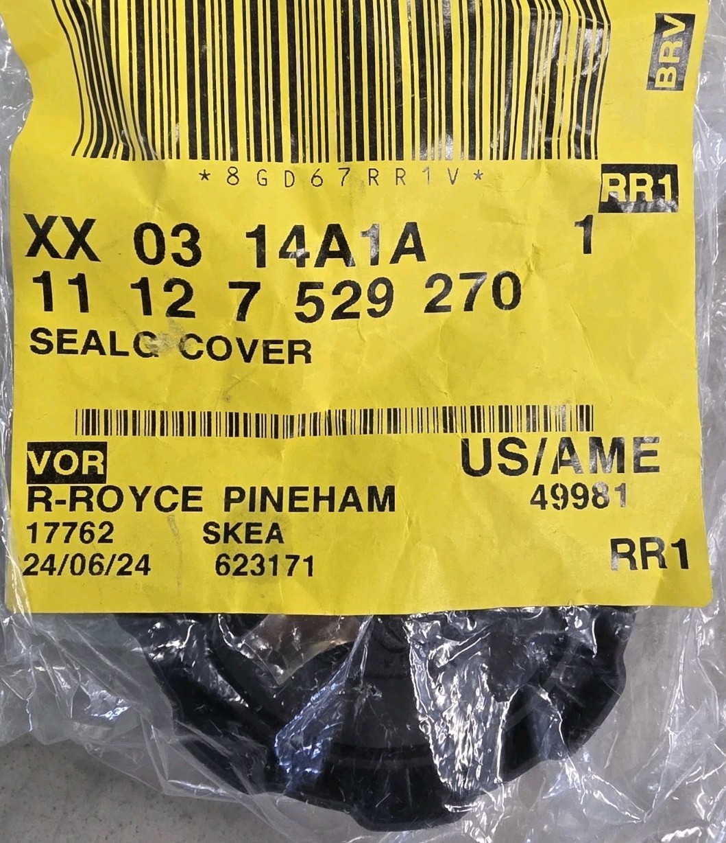 Rolls Royce Phantom Oil Fill Cap  V12 GENUINE  7529270