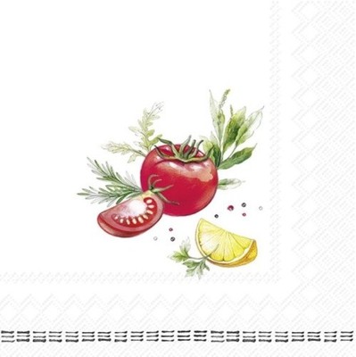 IHR Servietten ''Fresh Tomatoes'' 25x25 cm Cocktail