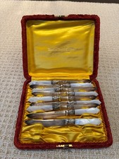 Coltelli vintage Harrison Bros & Howson madreperla frutta/deserto (set di 9)