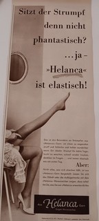 Helenca Strümpfe halterlos 1957 original Werbeanzeige Reklame Dessous