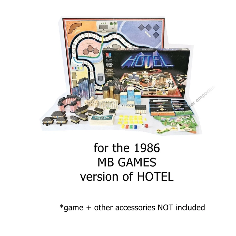 MB HOTEL Board Game 1986 - REPLACEMENT Lamp Post x2 Spare Parts for Vintage GAME - Image 2 of 4