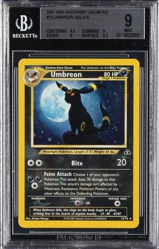 2001 NEO DISCOVERY #13 UMBREON BGS 9