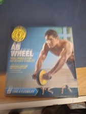 Gold  s Gym AB Wheel Dual Wheel Roller Exercise Core  Flexibility Stability New