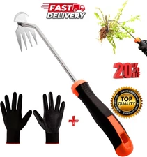 Weeder Puller Tool Stand Up Weed Tool wth Rubber Handle Garden Weed Remover Tool