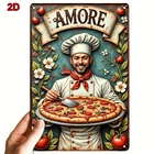 Vintage Italian Pizza Rustic Kitchen Tin Metal Signs Home Décor 8x12