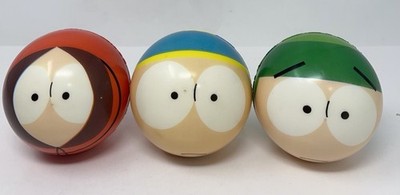 2010 Comedy Central South Park Eric Cartman Kenny Kyle Foam Stress Ball Set Of 3