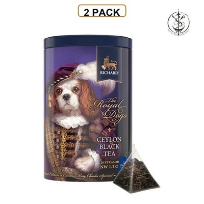 2 PACK - SPANIEL   RICHARD Royal Dogs Ceylon Black Tea 20 Pyramids TIN Limited