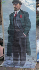 RITRATTO DI V. LENIN OLIO SU TELO DIMENSIONE 230X107  CM.
