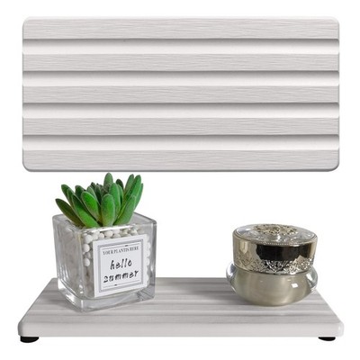 2 PCS Water Absorbing Stone Trays for Bathroom Sink & Kitchen Counter, Fast-D...