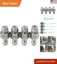 High-Pressure Stainless Steel Soft Wash Nozzle - 1/4" Quick Connect, 4 Patterns