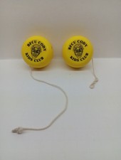 2 VINTAGE BFCU CODY KIDS CLUB YOYOS YELLOW PLASTIC 60'S-80'S