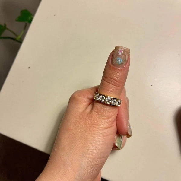 5MM Round Cut Lab Created Diamond Men's Wedding Band Ring 14K White Gold Plated - Image 4 of 4